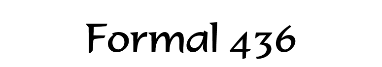 Formal 436 font preview