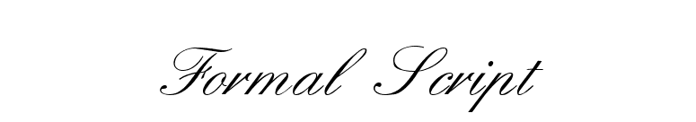 Formal Script font preview