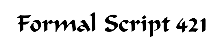 Formal Script 421 font preview