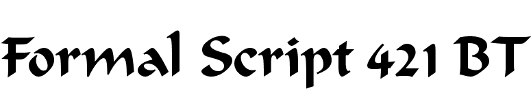 Formal Script 421 BT font preview