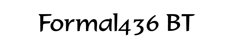 Formal436 BT font preview