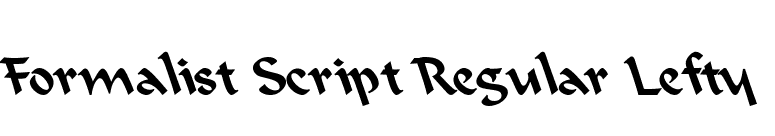 Formalist Script Regular Lefty  font preview
