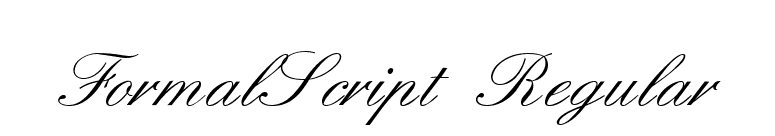 FormalScript Regular font preview
