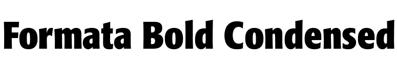 Formata Bold Condensed font preview
