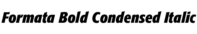 Formata Bold Condensed Italic font preview
