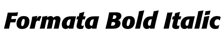Formata Bold Italic font preview
