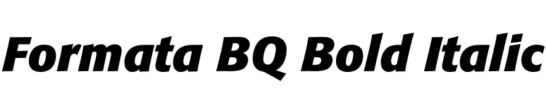 Formata BQ Bold Italic font preview