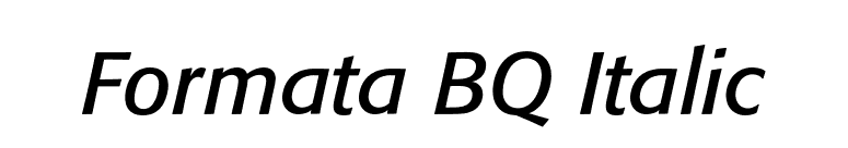 Formata BQ Italic font preview