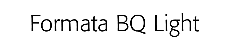 Formata BQ Light font preview