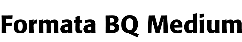 Formata BQ Medium font preview