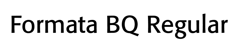 Formata BQ Regular font preview