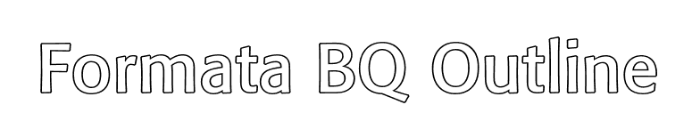 Formata BQ Outline font preview