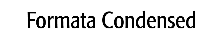 Formata Condensed font preview