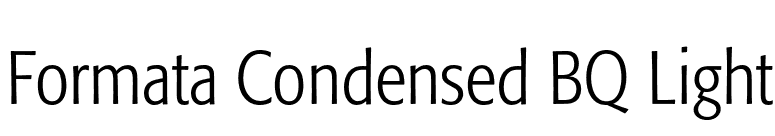 Formata Condensed BQ Light font preview
