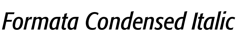 Formata Condensed Italic font preview