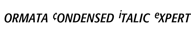 Formata Condensed Italic Expert font preview