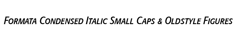 Formata Condensed Italic Small Caps & Oldstyle Figures font preview