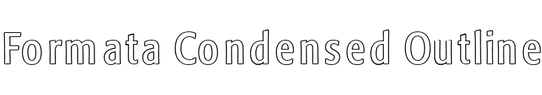 Formata Condensed Outline font preview