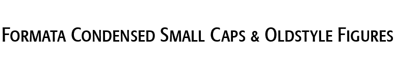 Formata Condensed Small Caps & Oldstyle Figures font preview