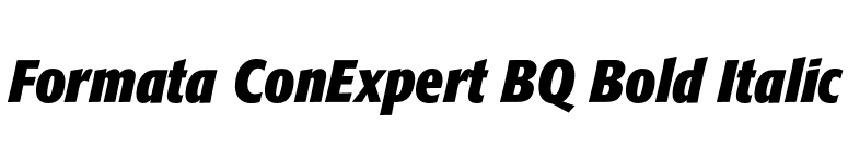 Formata ConExpert BQ Bold Italic font preview
