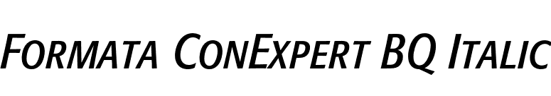Formata ConExpert BQ Italic font preview