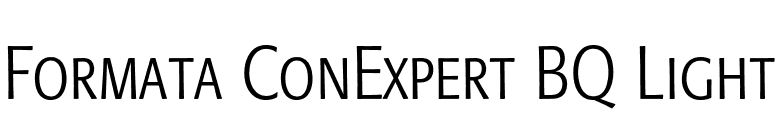 Formata ConExpert BQ Light font preview