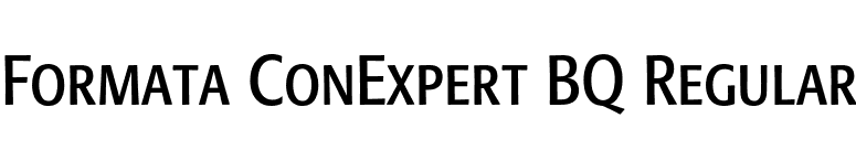 Formata ConExpert BQ Regular font preview