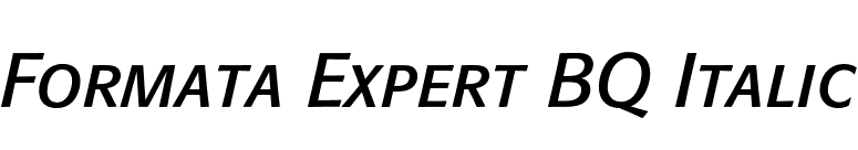 Formata Expert BQ Italic font preview