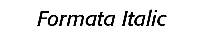 Formata Italic font preview
