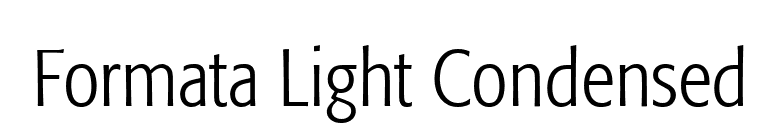 Formata Light Condensed font preview
