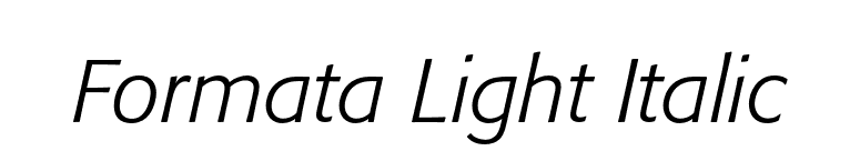 Formata Light Italic font preview