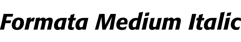 Formata Medium Italic font preview