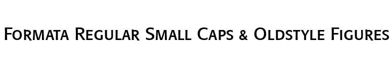 Formata Regular Small Caps & Oldstyle Figures font preview