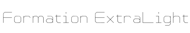 Formation ExtraLight font preview