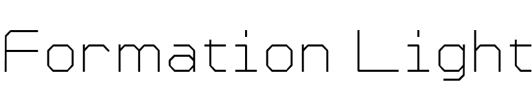 Formation Light font preview