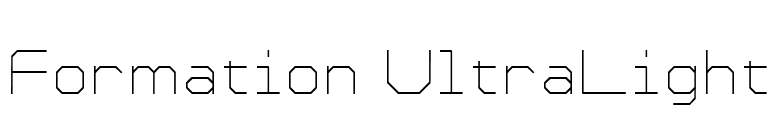 Formation UltraLight font preview