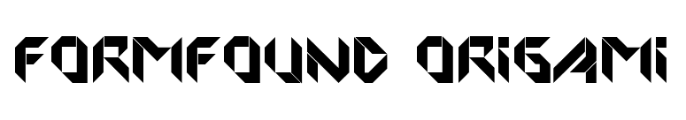 FORMFOUND Origami font preview