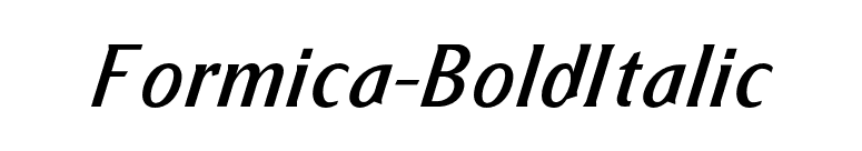 Formica-BoldItalic font preview