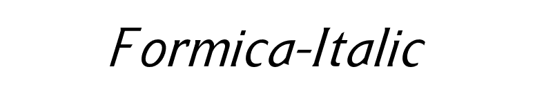 Formica-Italic font preview