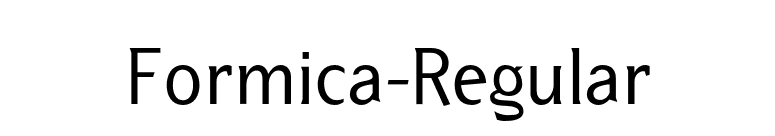 Formica-Regular font preview