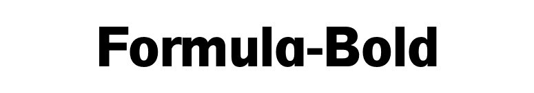 Formula-Bold font preview