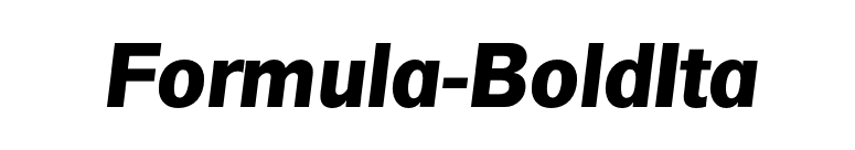 Formula-BoldIta font preview
