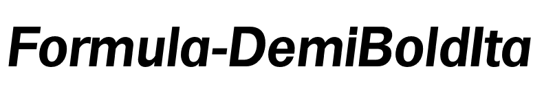Formula-DemiBoldIta font preview
