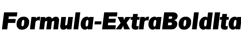 Formula-ExtraBoldIta font preview