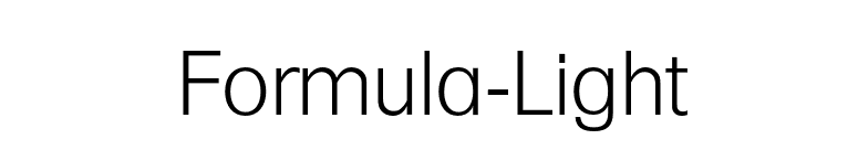 Formula-Light font preview