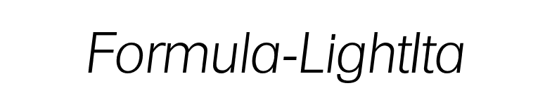 Formula-LightIta font preview