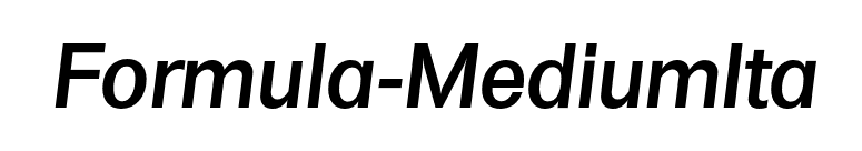 Formula-MediumIta font preview