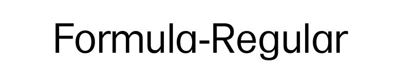 Formula-Regular font preview
