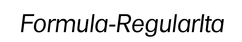 Formula-RegularIta font preview