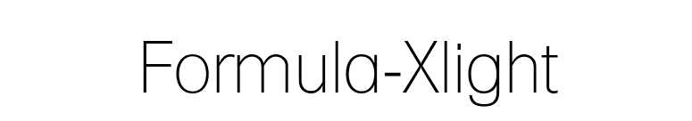 Formula-Xlight font preview